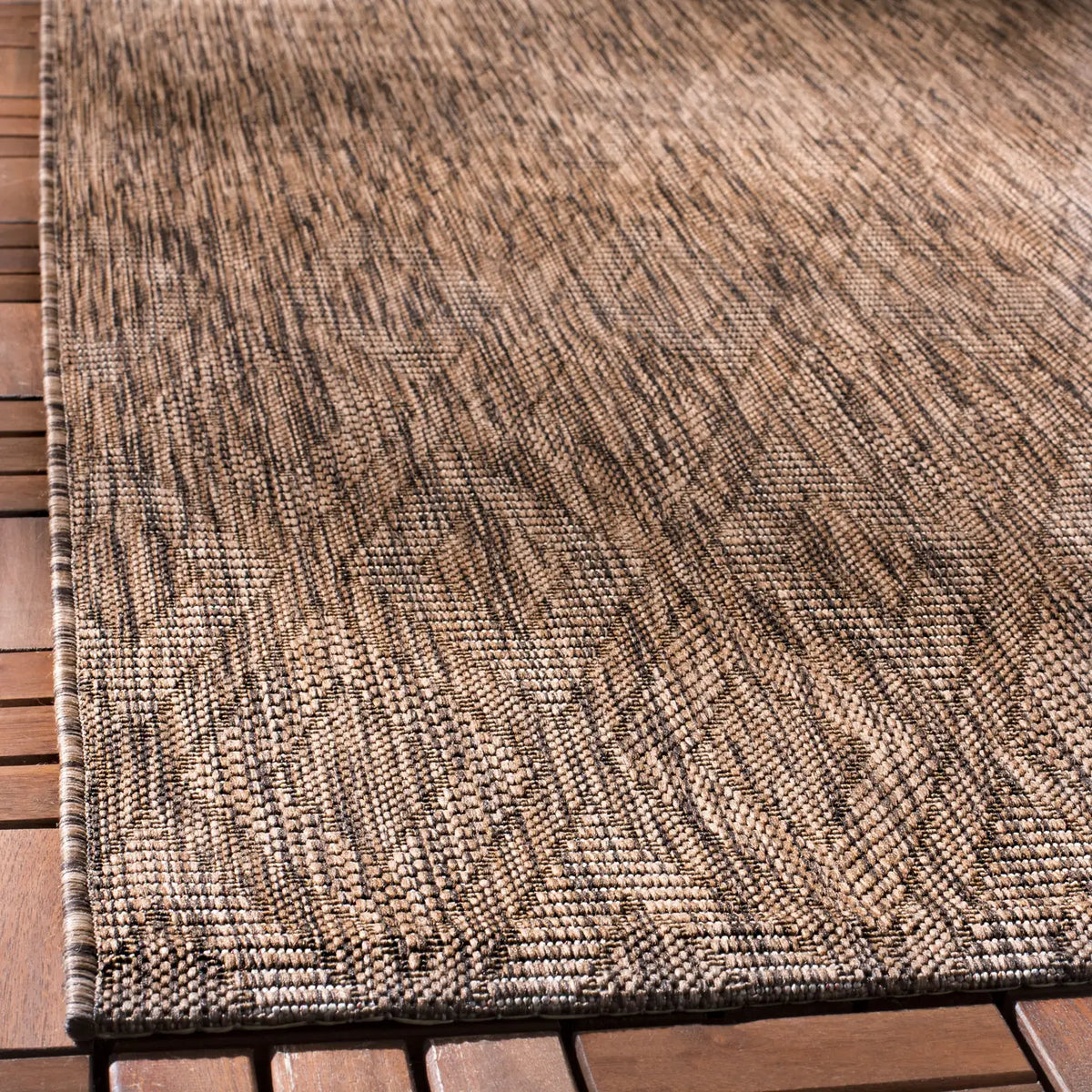 Safavieh Courtyard 4'-0" x 5'-7" Rug in Brown / Brown