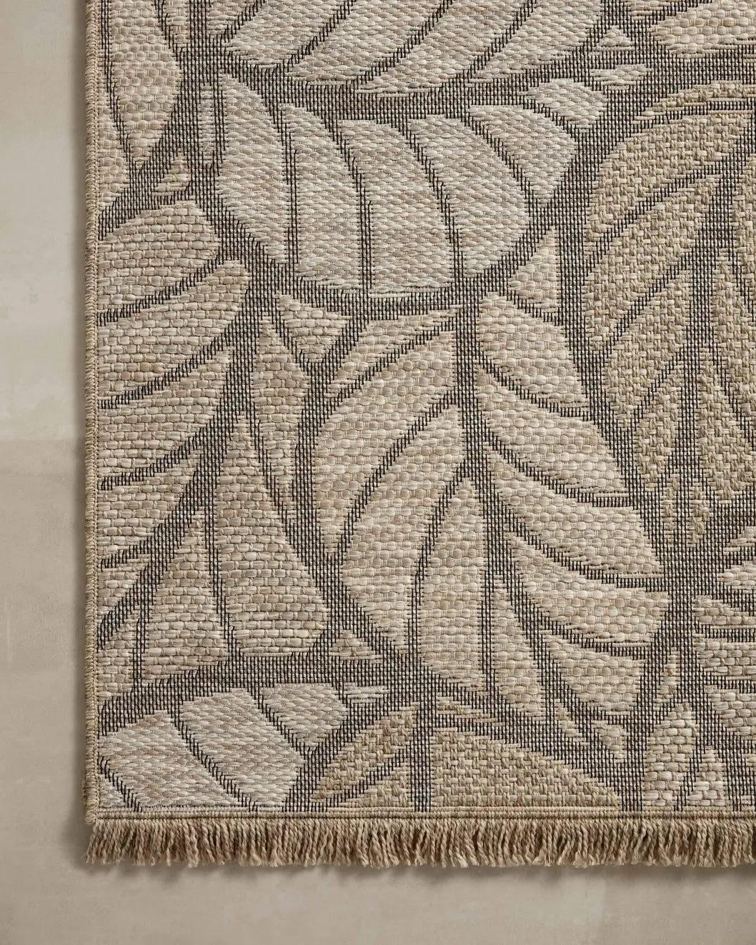 Loloi Dawn Daw-05 Natural Rug - corner on wood
