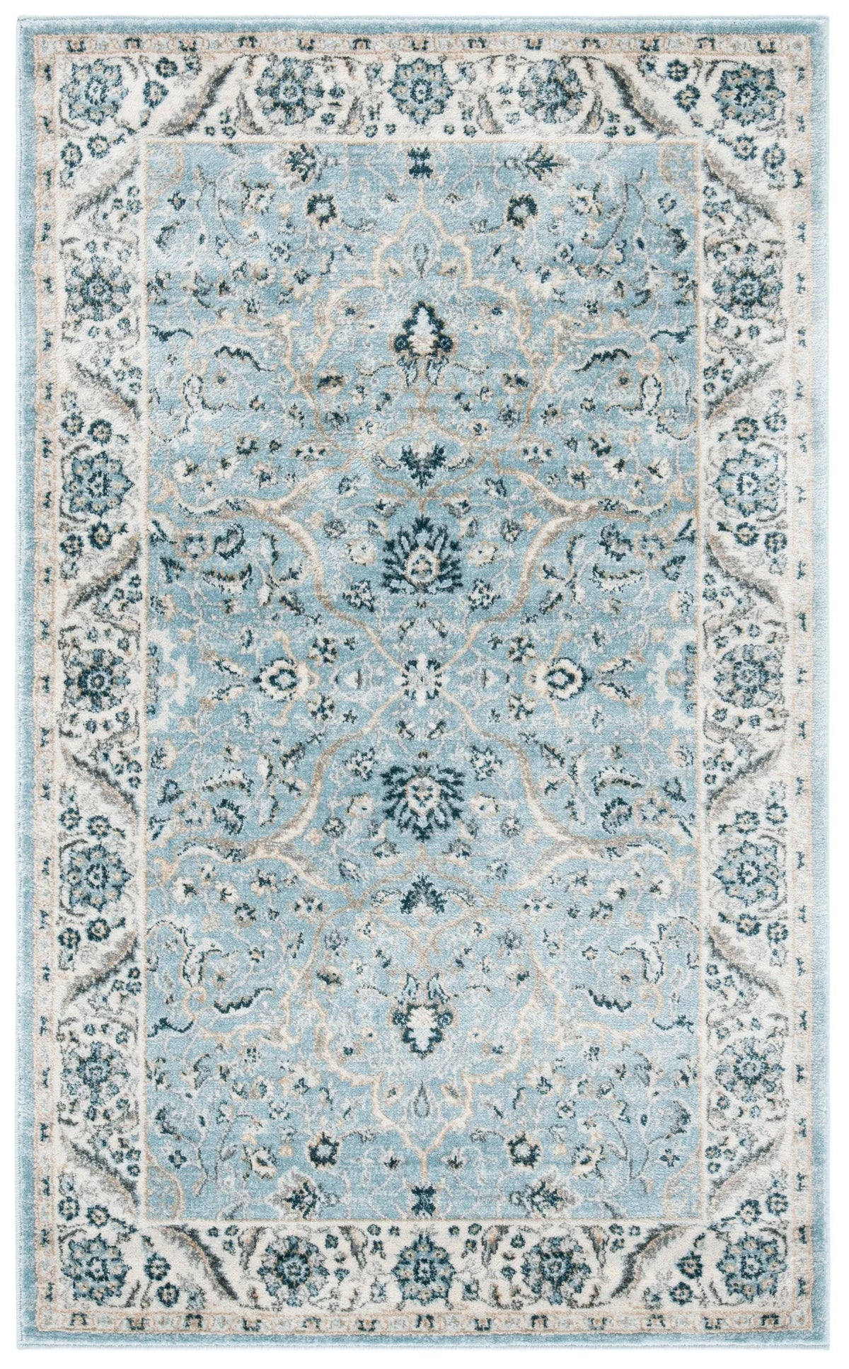 Safavieh Isabella 3'-0" x 5'-0" Rug in Light Blue / Cream