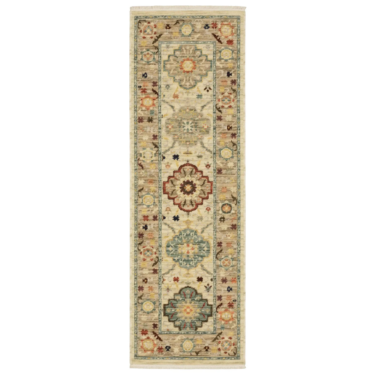 Oriental Weavers Lilihan 4601W Beige/ Multi Rug - runner