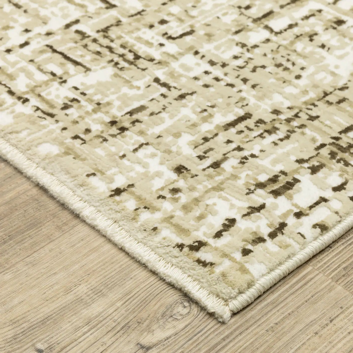 Oriental Weavers Sphinx Reed Re03A Ivory/ Brown Rug - corner detail