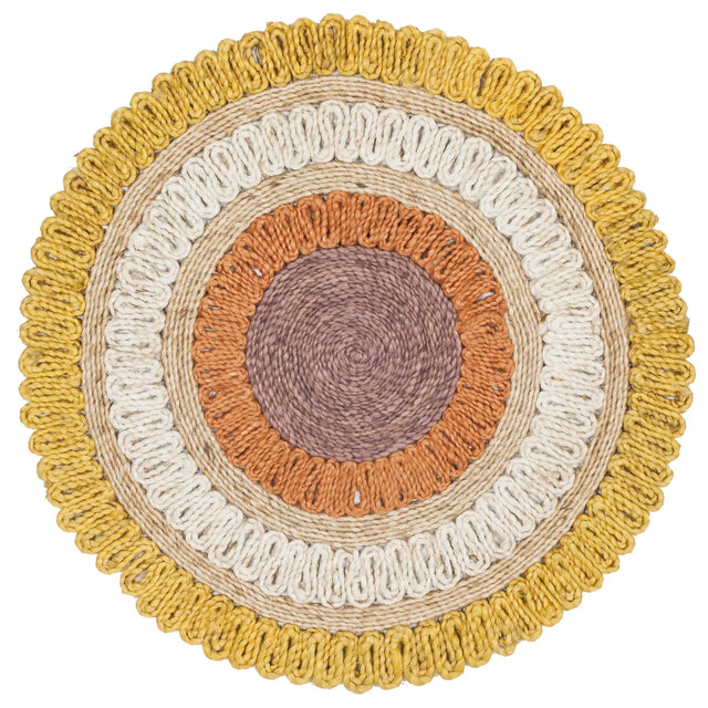 Safavieh Natural Fiber 3'-0" x 3'-0" Rug in Gold / Multi