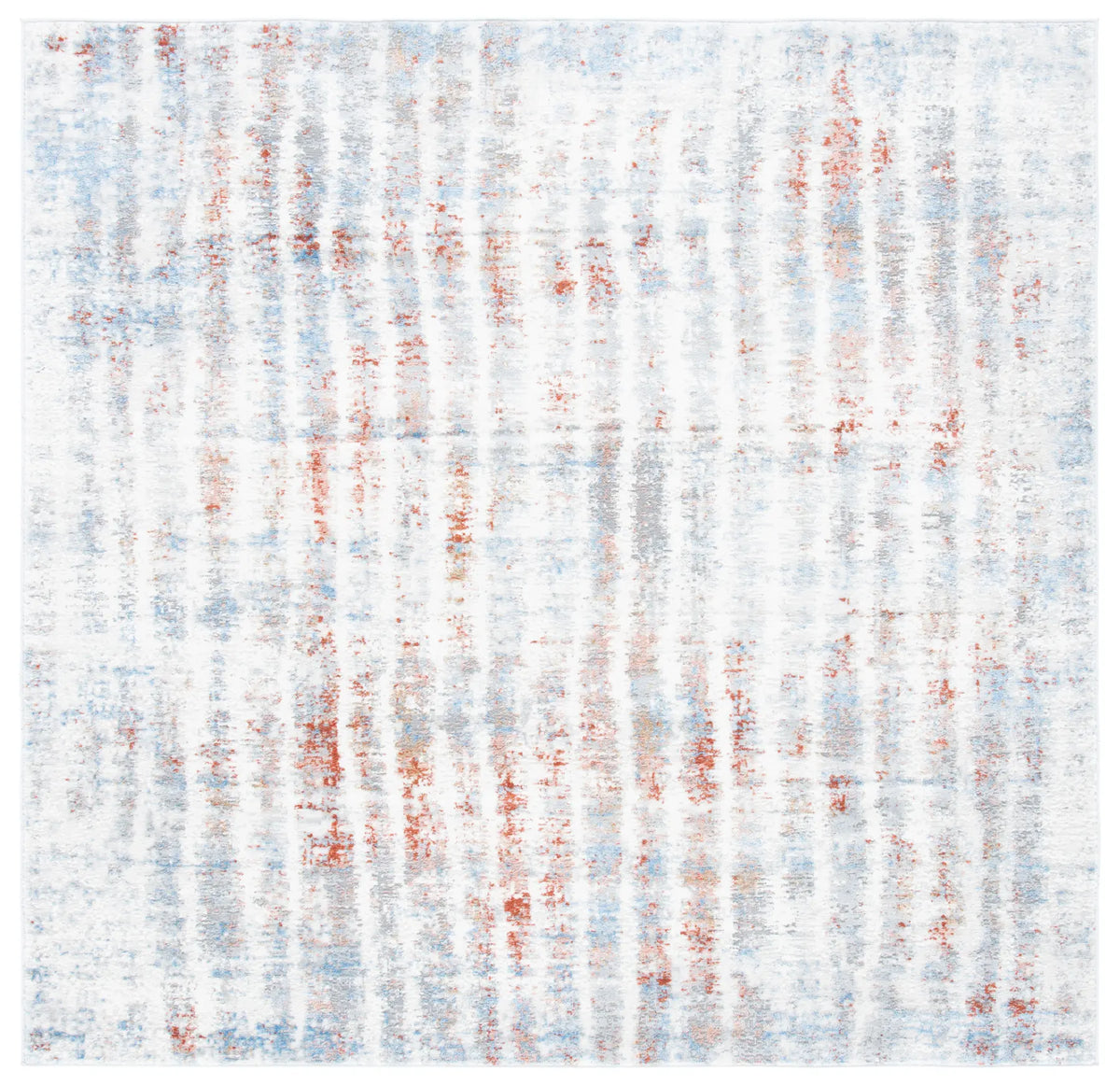 Safavieh Amelia 6'-7" x 6'-7" Rug in Grey / Rust