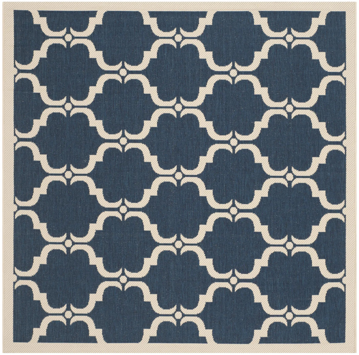 Safavieh Courtyard 5'-3" x 5'-3" Rug in Navy / Beige