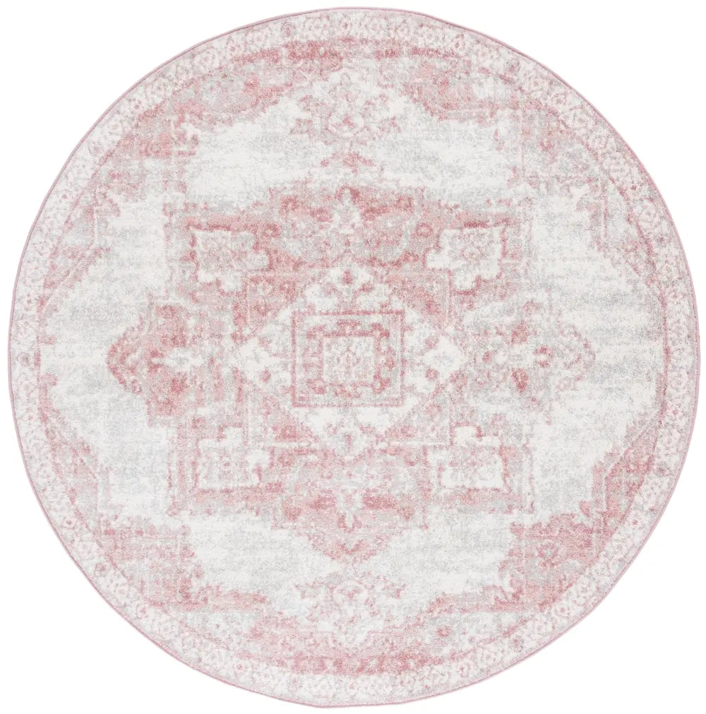 Safavieh Layla 6'-7" x 6'-7" Rug in Ivory Grey / Pink