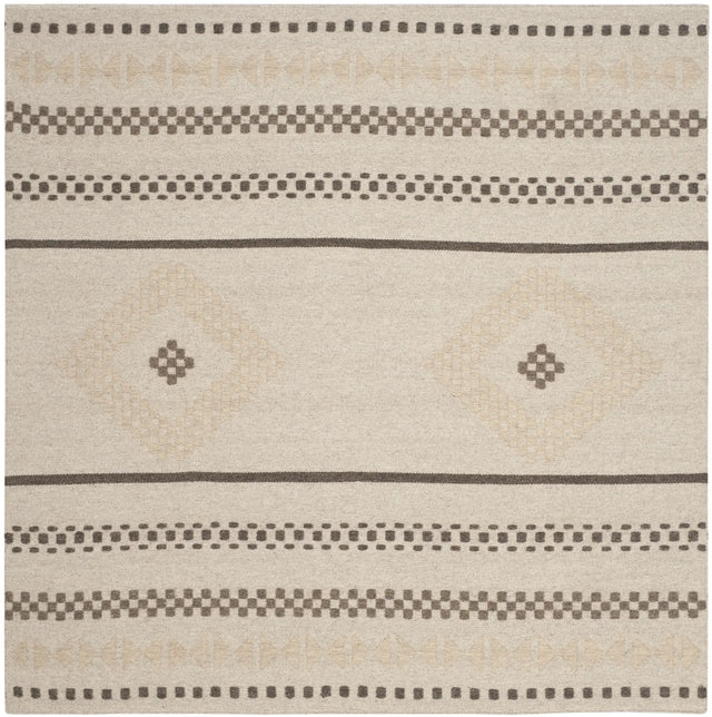 Safavieh Dhurries 6'-0" x 6'-0" Rug in Natural