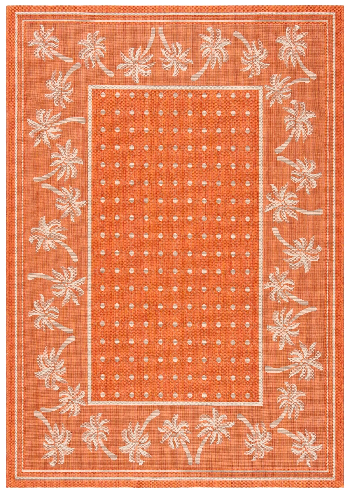 Safavieh Courtyard 4'-0" x 5'-7" Rug in Rust / Sand