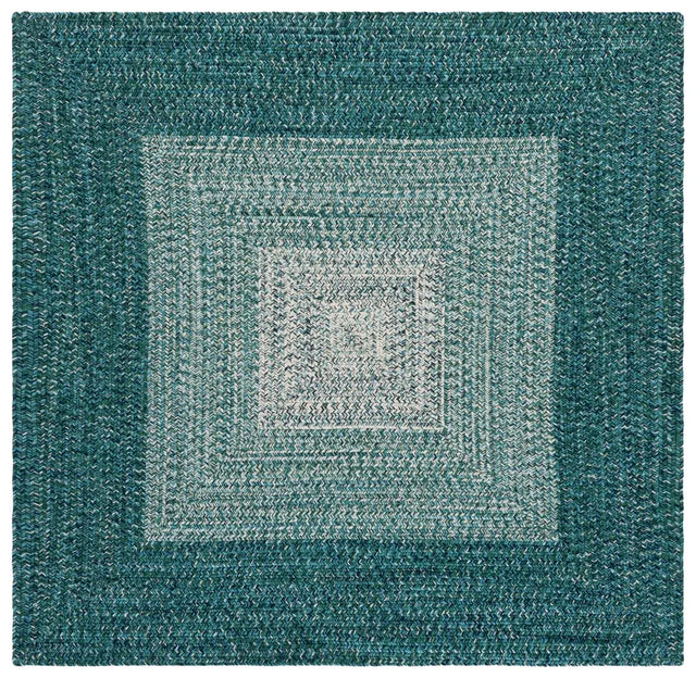 Safavieh Braided 5'-0" x 5'-0" Rug in Ivory / Turquoise