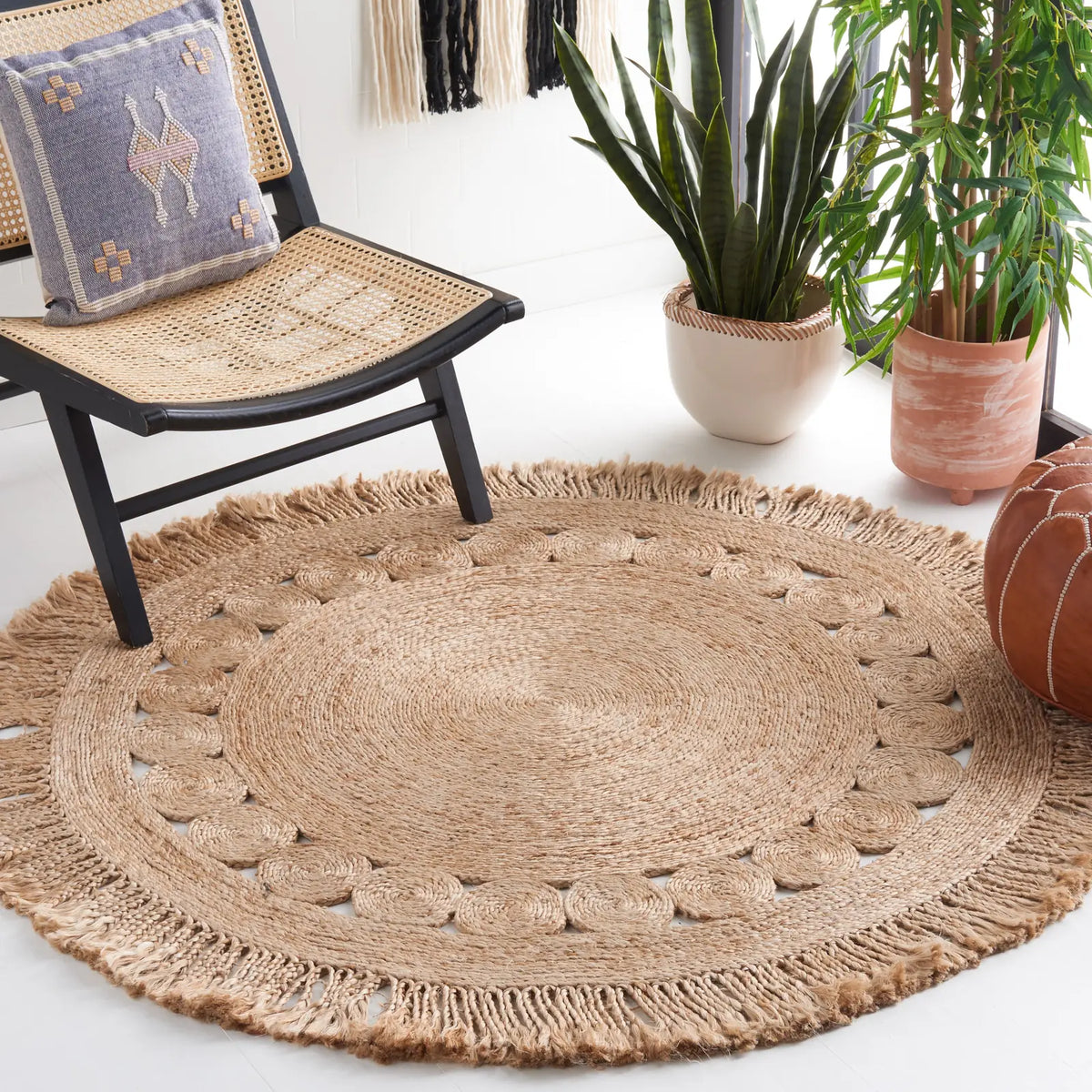 Safavieh Natural Fiber 5'-0" x 5'-0" Rug in Natural