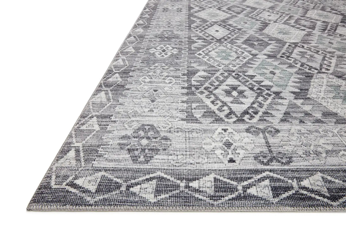 Loloi Zion Zio-03 Charcoal/Slate Rugs - rug corner