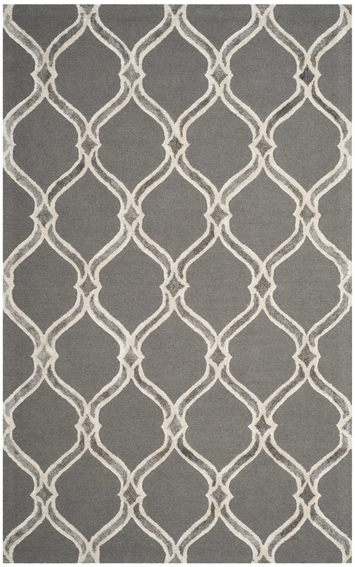 Safavieh Manchester 5'-0" x 8'-0" Rug in Dark Grey / Ivory