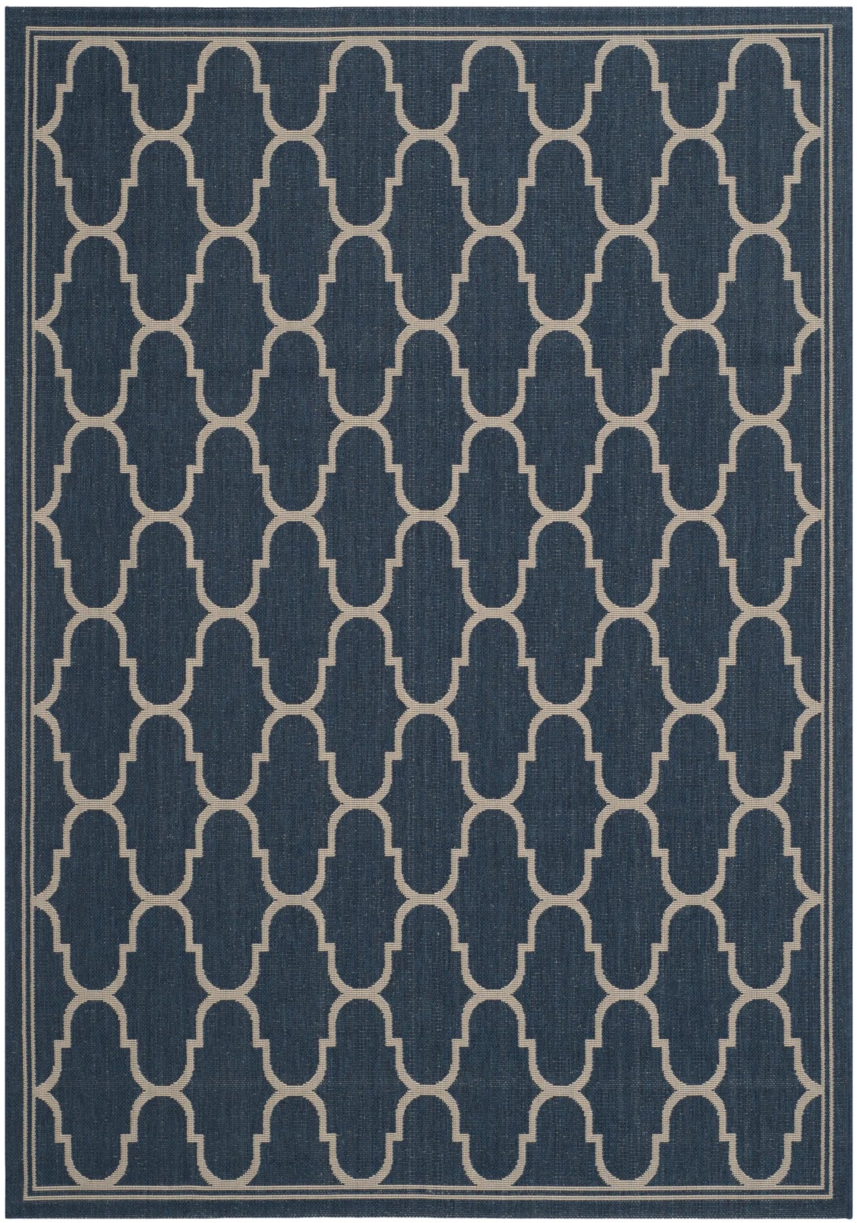 Safavieh Courtyard 5'-3" x 7'-7" Rug in Navy / Beige