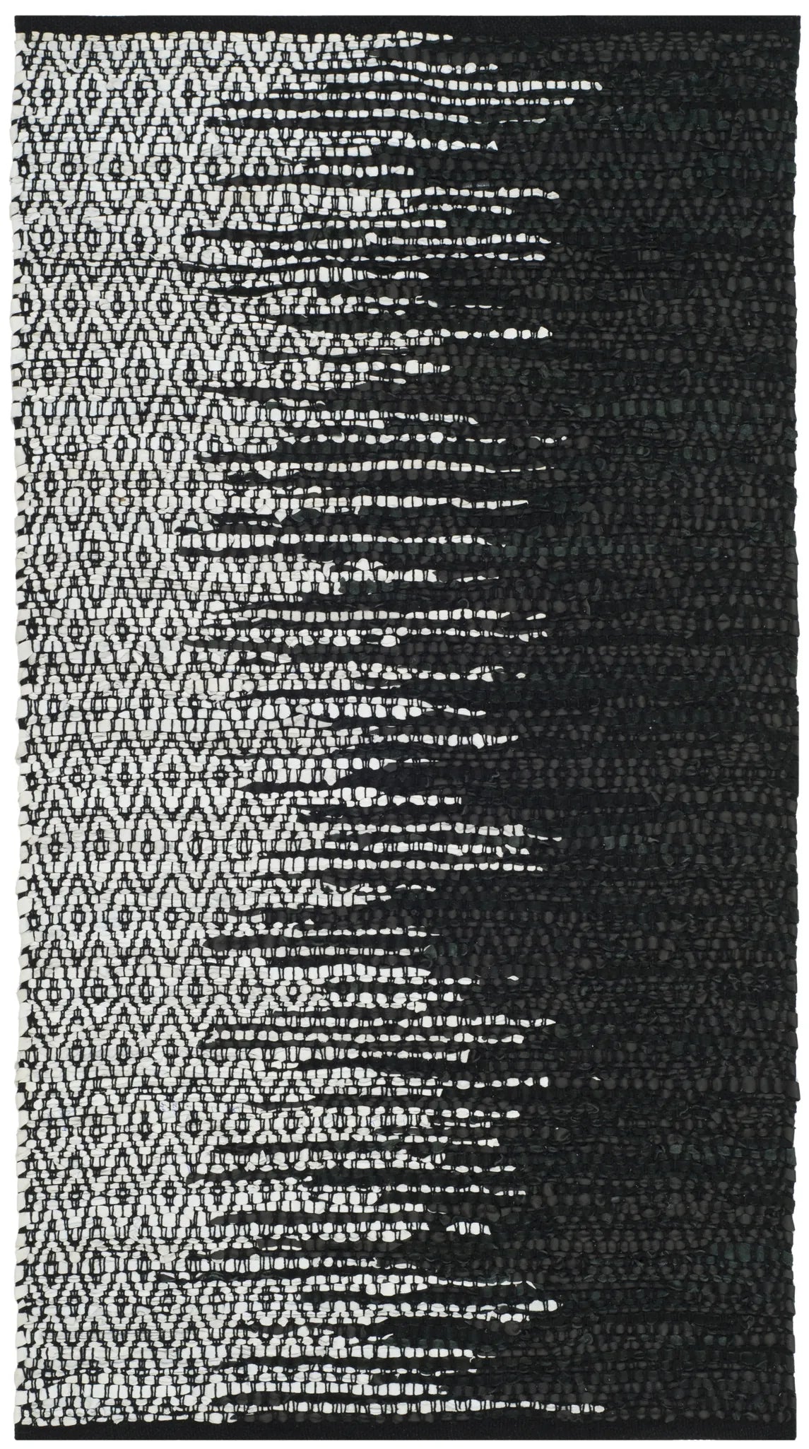 Safavieh Vintage Leather 2'-0" x 3'-0" Rug in Light Grey / Black