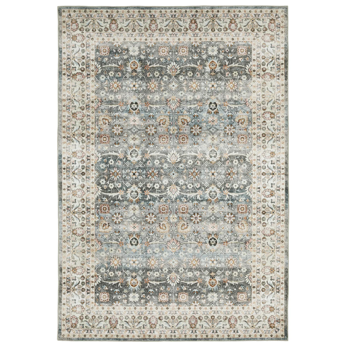 Oriental Weavers Sphinx Sumter Sum07 Grey/ Ivory Rug - main flat