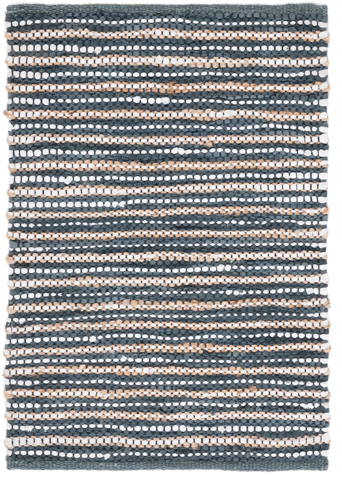 Safavieh Vintage Leather 2'-0" x 3'-0" Rug in Dark Grey / Ivory