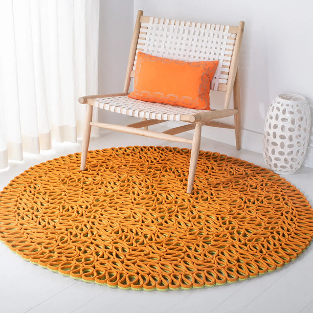 Safavieh Novelty 5'-0" x 5'-0" Rug in Orange / Green