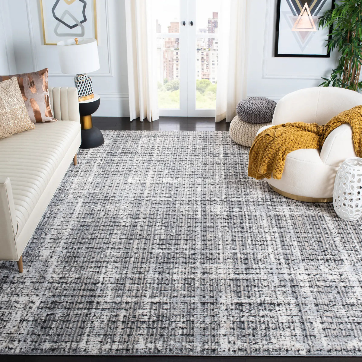 Safavieh Lagoon 8'-0" x 10'-0" Rug in Grey / Beige
