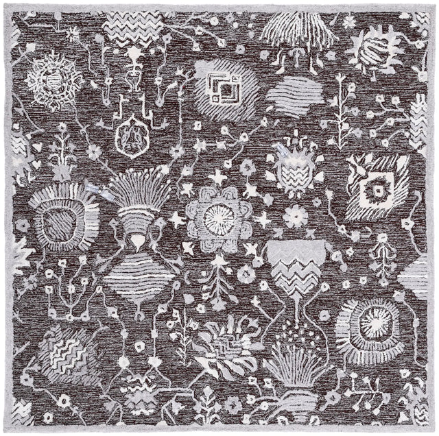 Safavieh Glamour 6'-0" x 6'-0" Rug in Dark Brown / Ivory