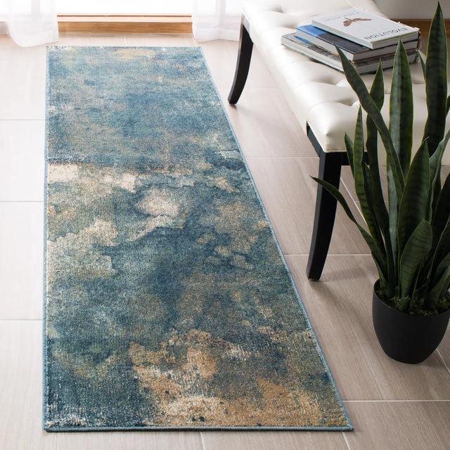Safavieh Constellation Vintage 2'-2" x 8'-0" Rug in Light Blue / Multi