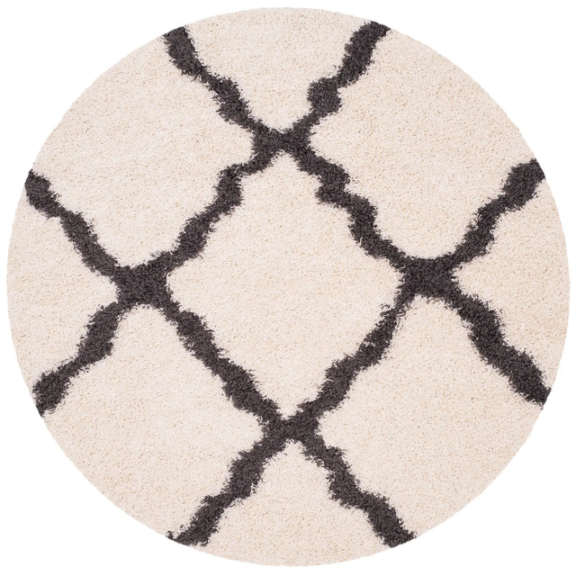 Safavieh Sgd-Dallas Shag 6'-0" x 6'-0" Rug in Ivory / Dark Grey