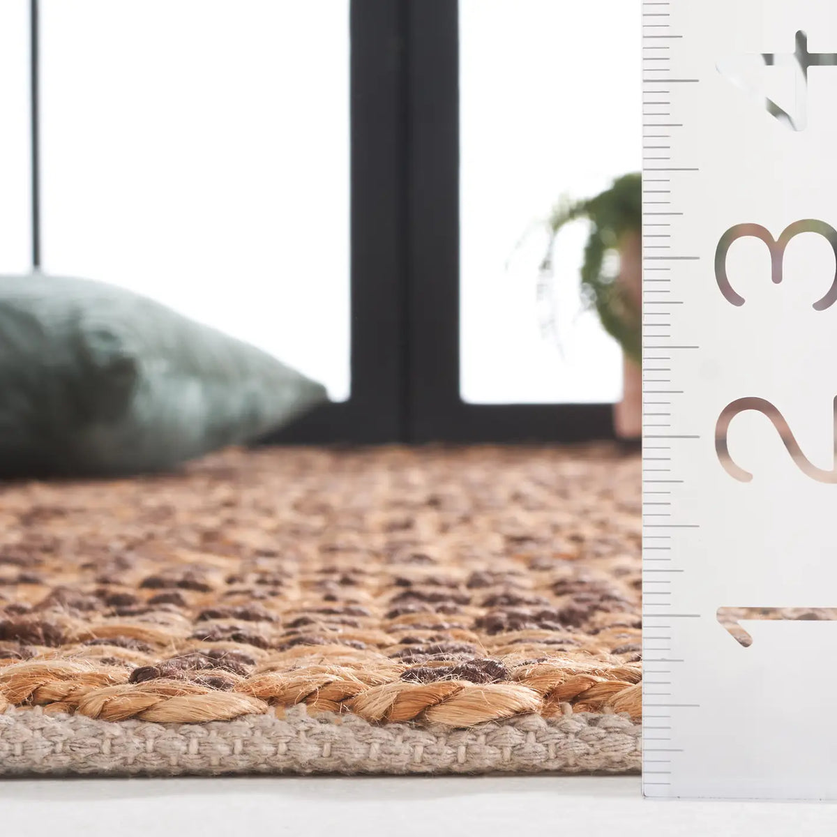 Safavieh Natural Fiber 4'-0" x 6'-0" Rug in Natural / Dark Brown