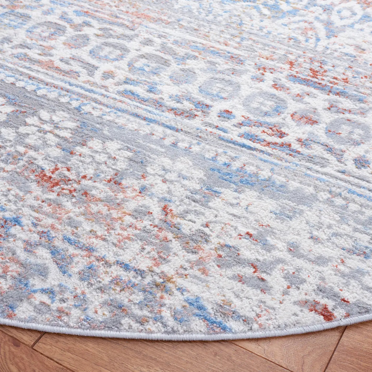 Safavieh Amelia 6'-7" x 6'-7" Rug in Grey / Rust