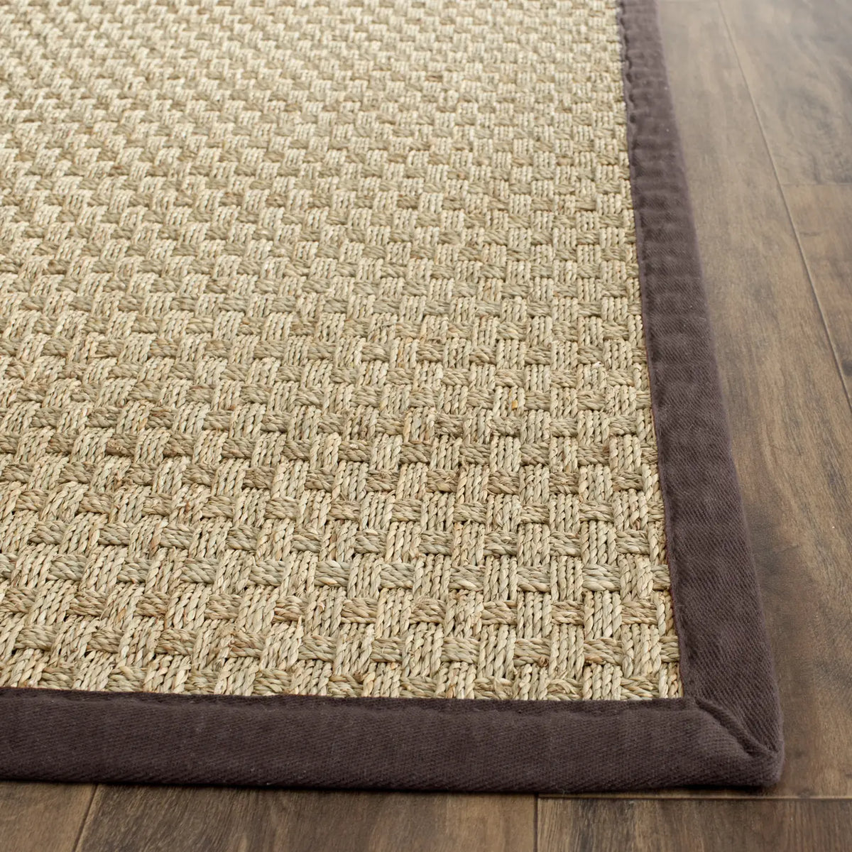 Safavieh Natural Fiber 2'-6" x 8'-0" Rug in Natural / Dark Brown