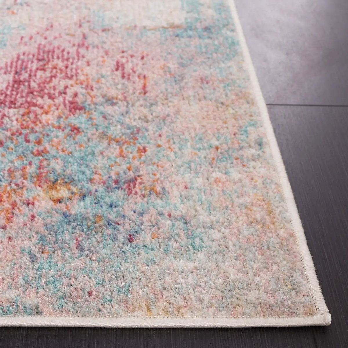 Safavieh Phoenix 500 4'-5" x 6'-5" Rug in Aqua / Gold Rose