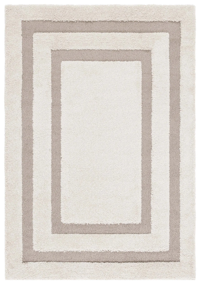 Safavieh Florida Shag 4'-0" x 6'-0" Rug in Beige / Dark Beig