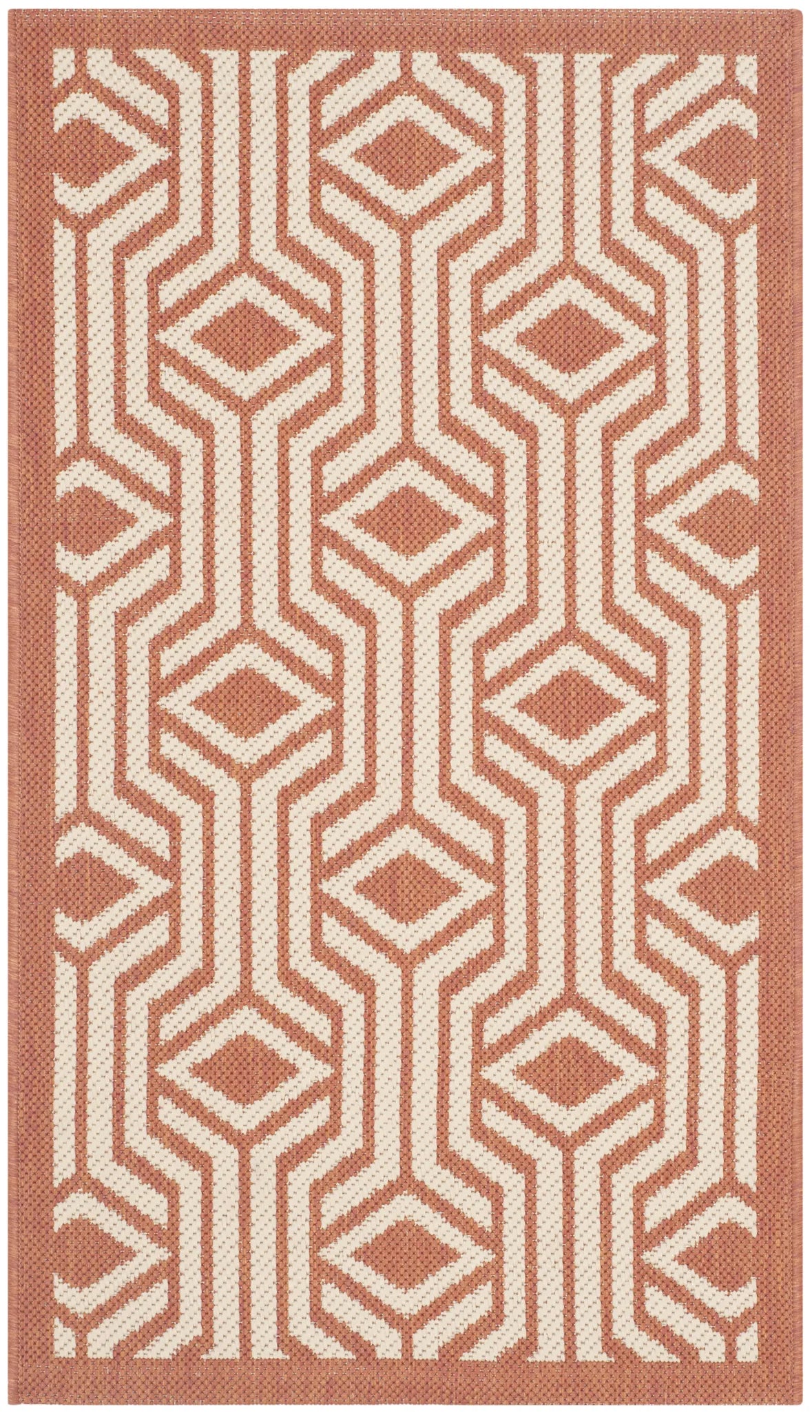 Safavieh Courtyard 2'-0" x 3'-7" Rug in Beige / Terracotta