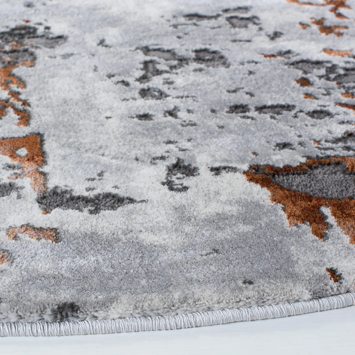 Safavieh Craft 5'-3" x 5'-3" Rug in Grey / Orange
