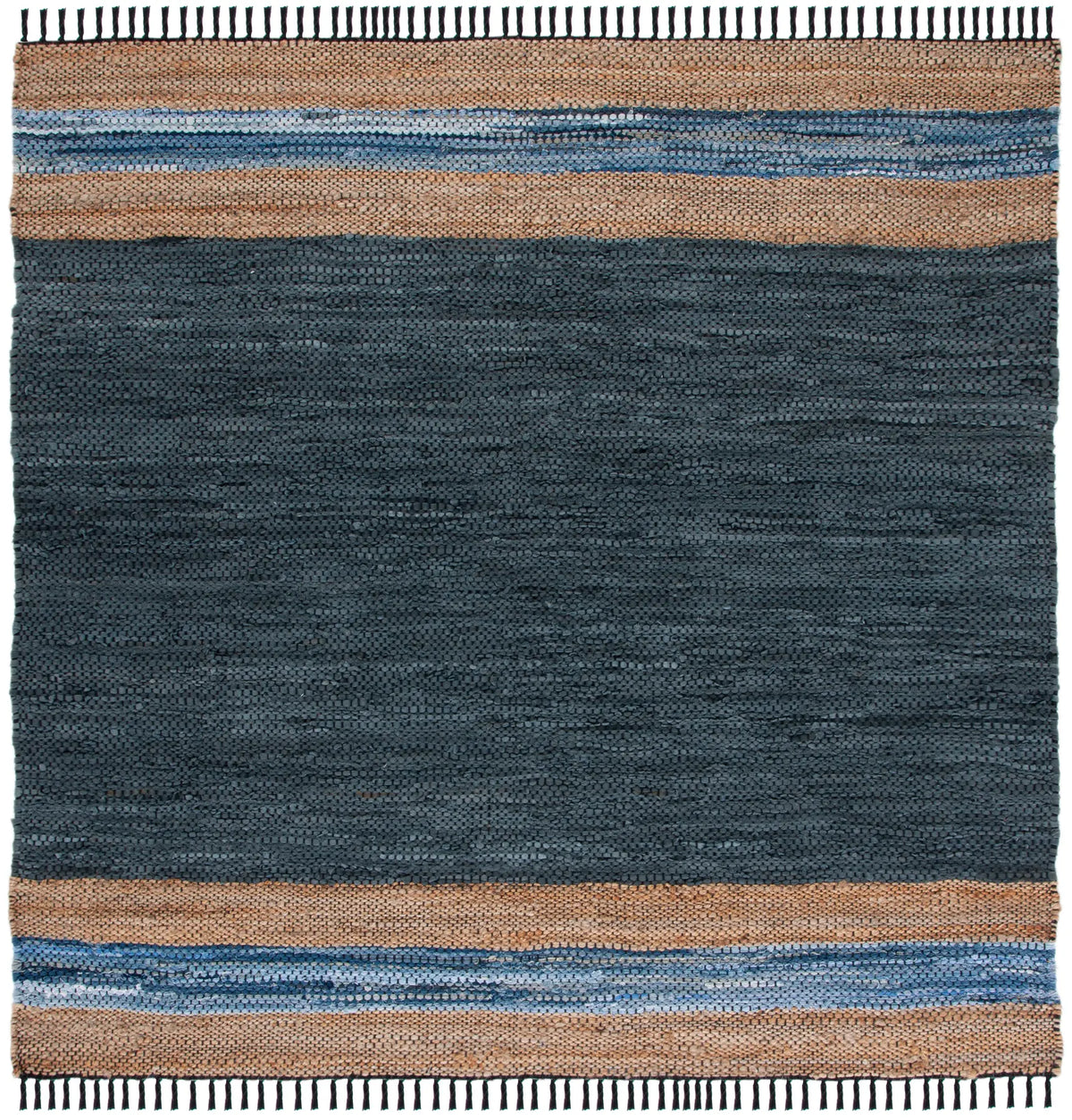 Safavieh Vintage Leather 6'-0" x 6'-0" Rug in Blue / Natural