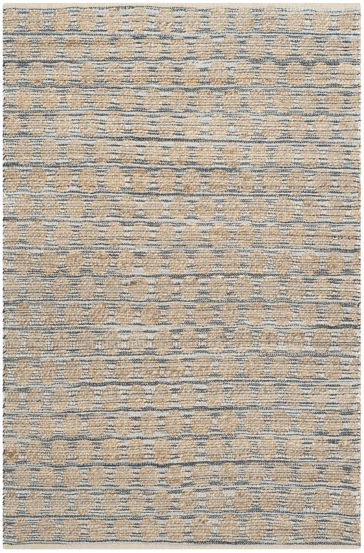 Safavieh Cape Cod 4'-0" x 6'-0" Rug in Black / Natural