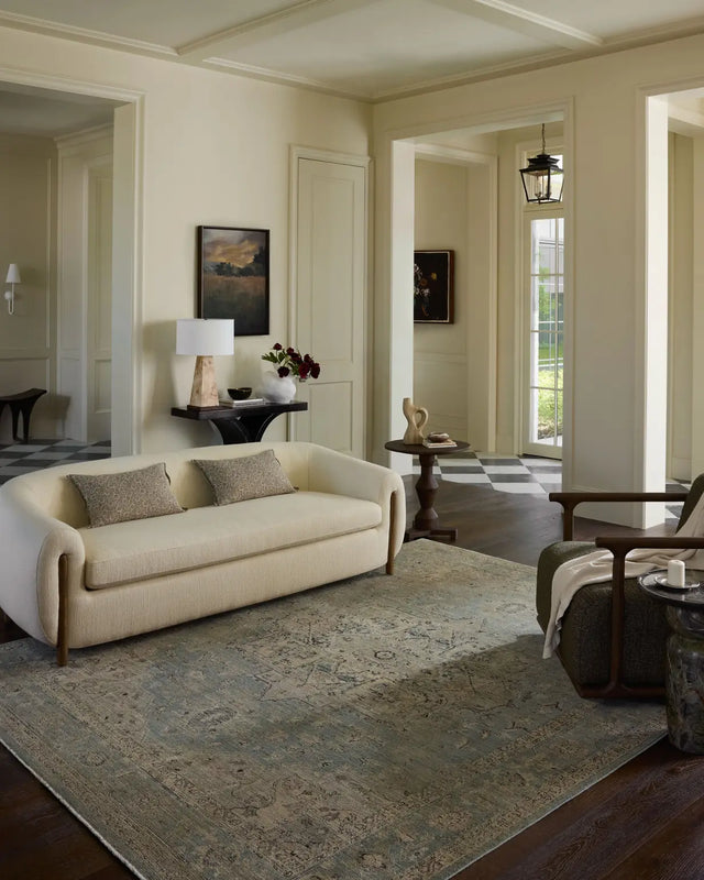 Loloi Briar BRR-01 Sky / Moss Rug - room scene 3