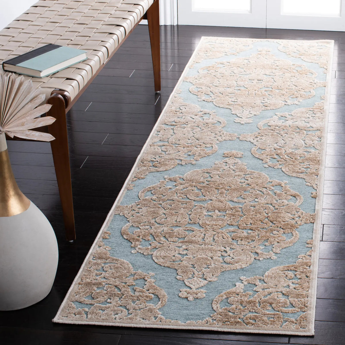 Safavieh Paradise 2'-2" x 8'-0" Rug in Stone / Aqua