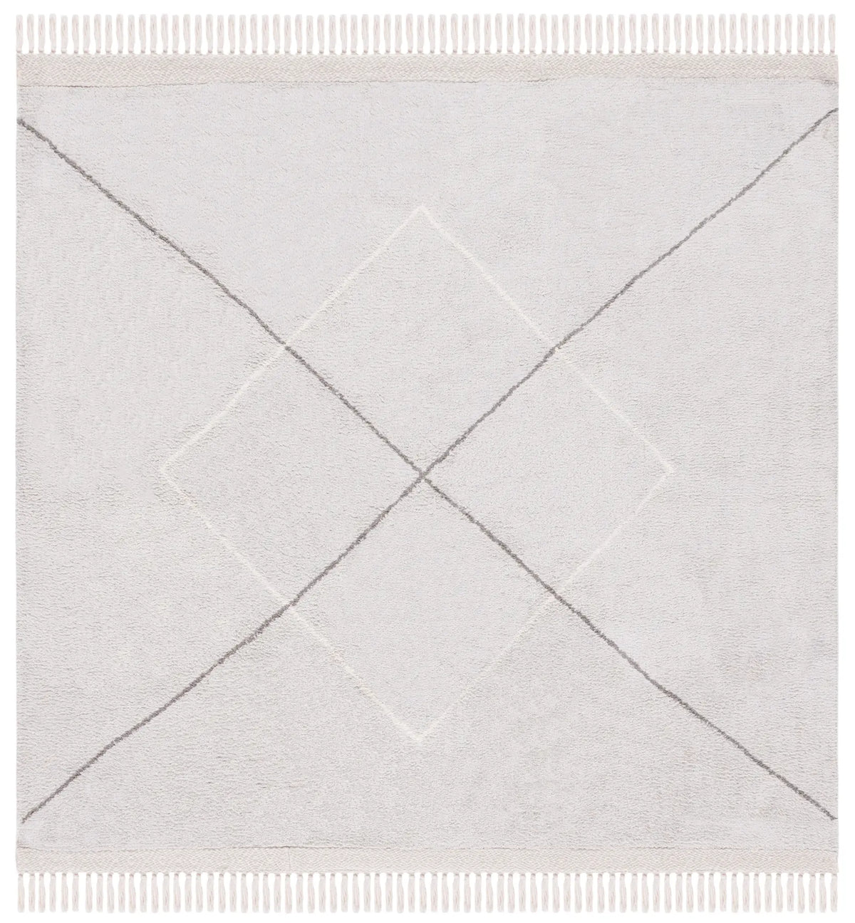 Safavieh Easy Care 6'-0" x 6'-0" Rug in Grey / Ivory