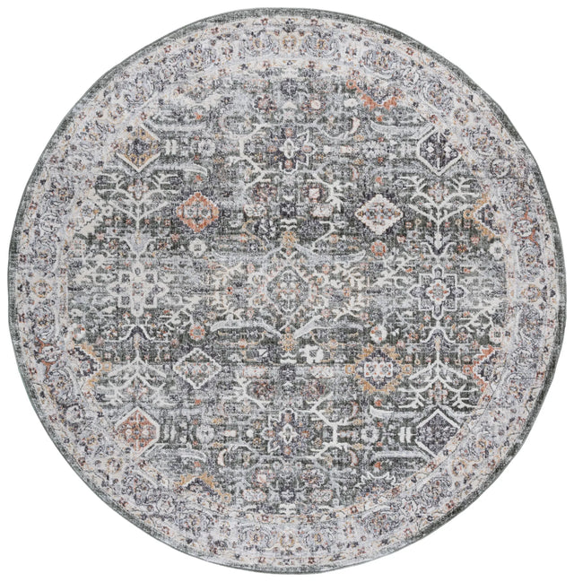 Safavieh Scarlett 400 6'-7" x 6'-7" Rug in Green / Ivory Rust
