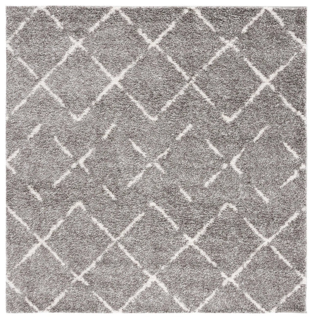 Safavieh Arizona Shag 6'-7" x 6'-7" Rug in Brown / Ivory