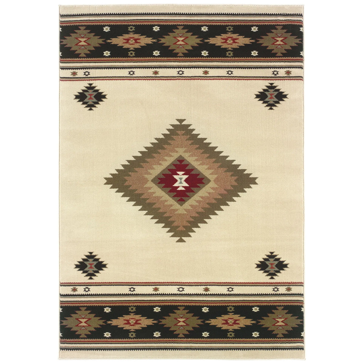 Oriental Weavers Sphinx Hudson 087i1 Beige / Green Rugs - main flat