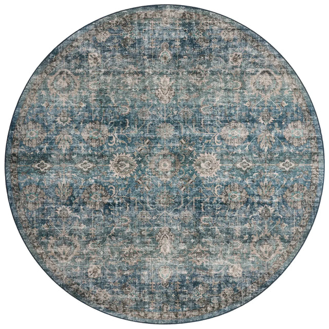 Loloi Anniston ANS-02 Lagoon / Natural Rug - round flat