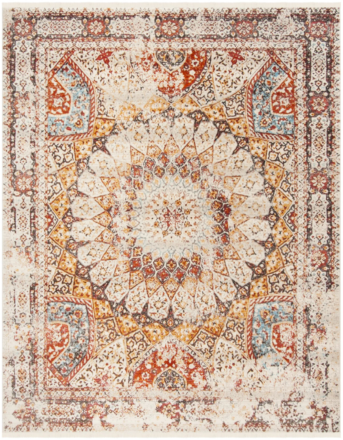 Safavieh Vintage Persian 6'-0" x 9'-0" Rug in Cream / Rust