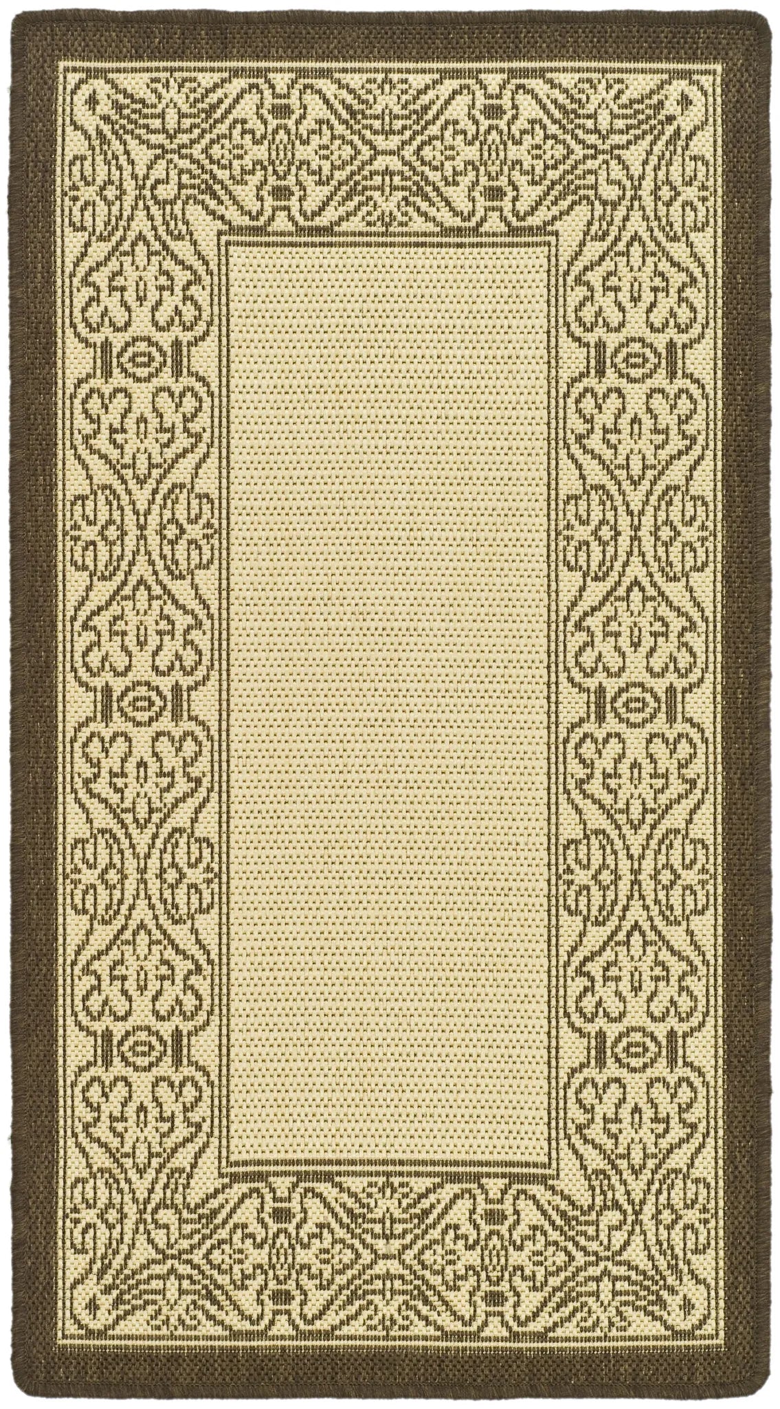 Safavieh Courtyard 2'-0" x 3'-7" Rug in Natural / Brown