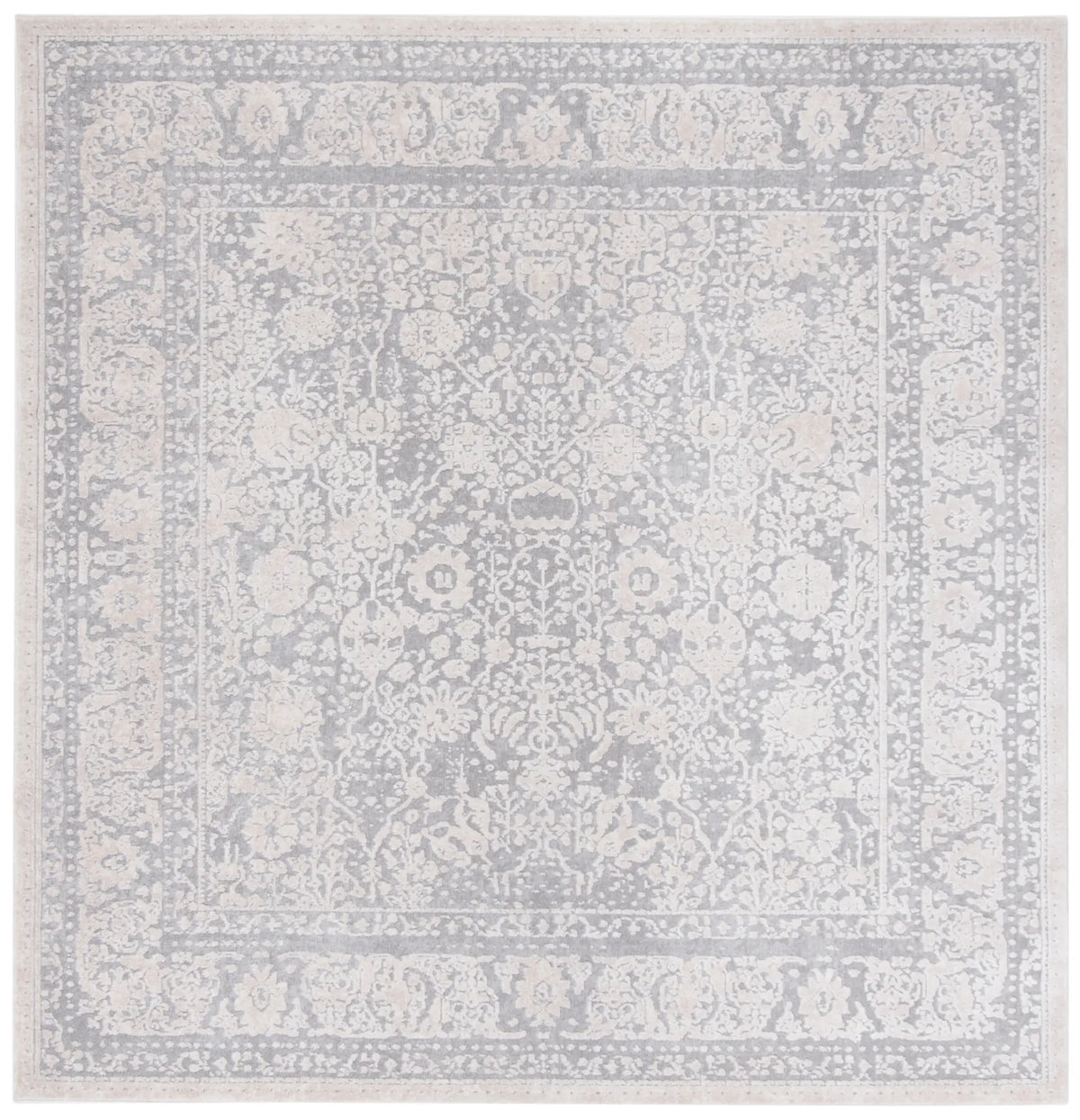 Safavieh Reflection 6'-7" x 6'-7" Rug in Light Grey / Cream