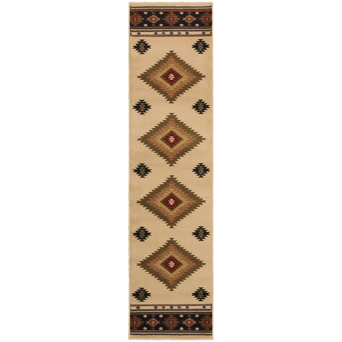 Oriental Weavers Sphinx Hudson 087i1 Beige / Green Rugs - runner