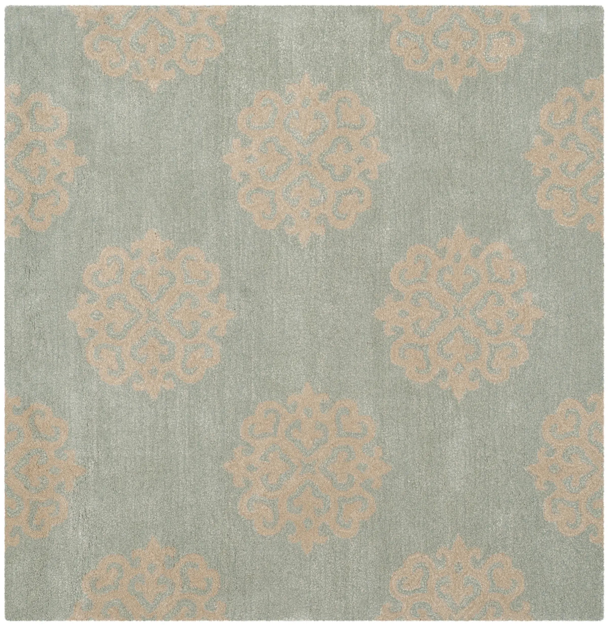 Safavieh Soho 4'-0" x 4'-0" Rug in Turquoise / Yellow