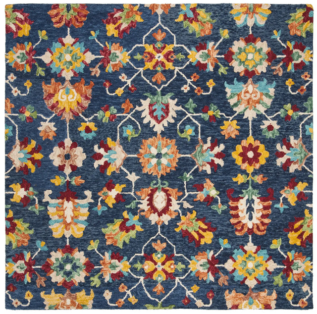 Safavieh Aspen 7'-0" x 7'-0" Rug in Navy / Red