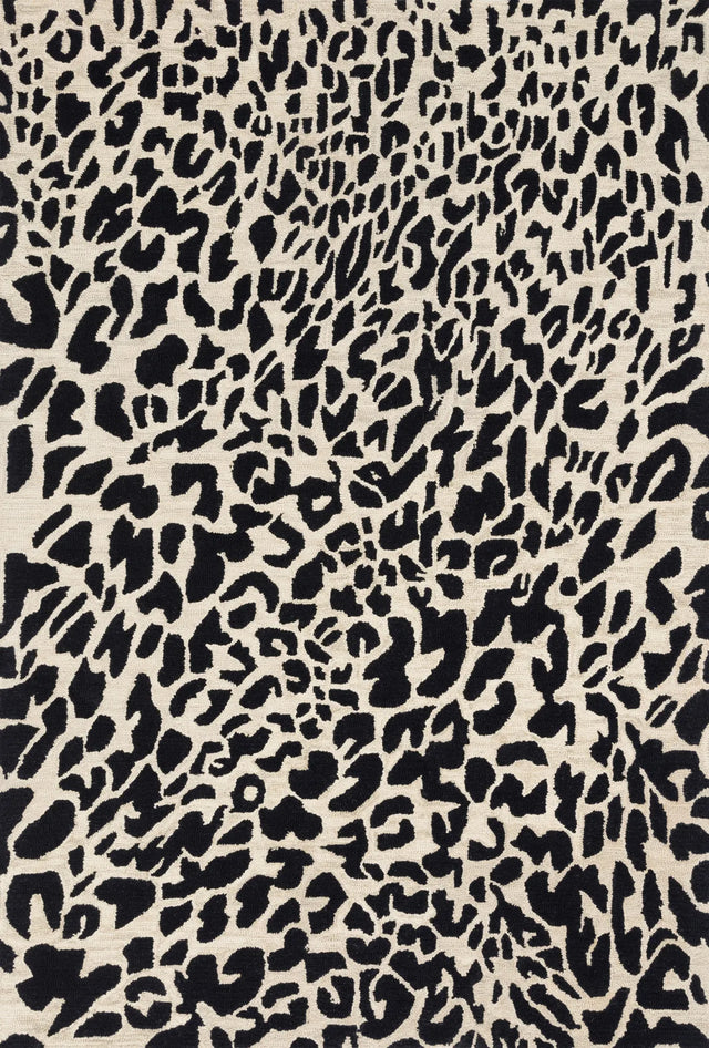 Loloi Masai Mas-02 Black / Ivory Rugs - main flat