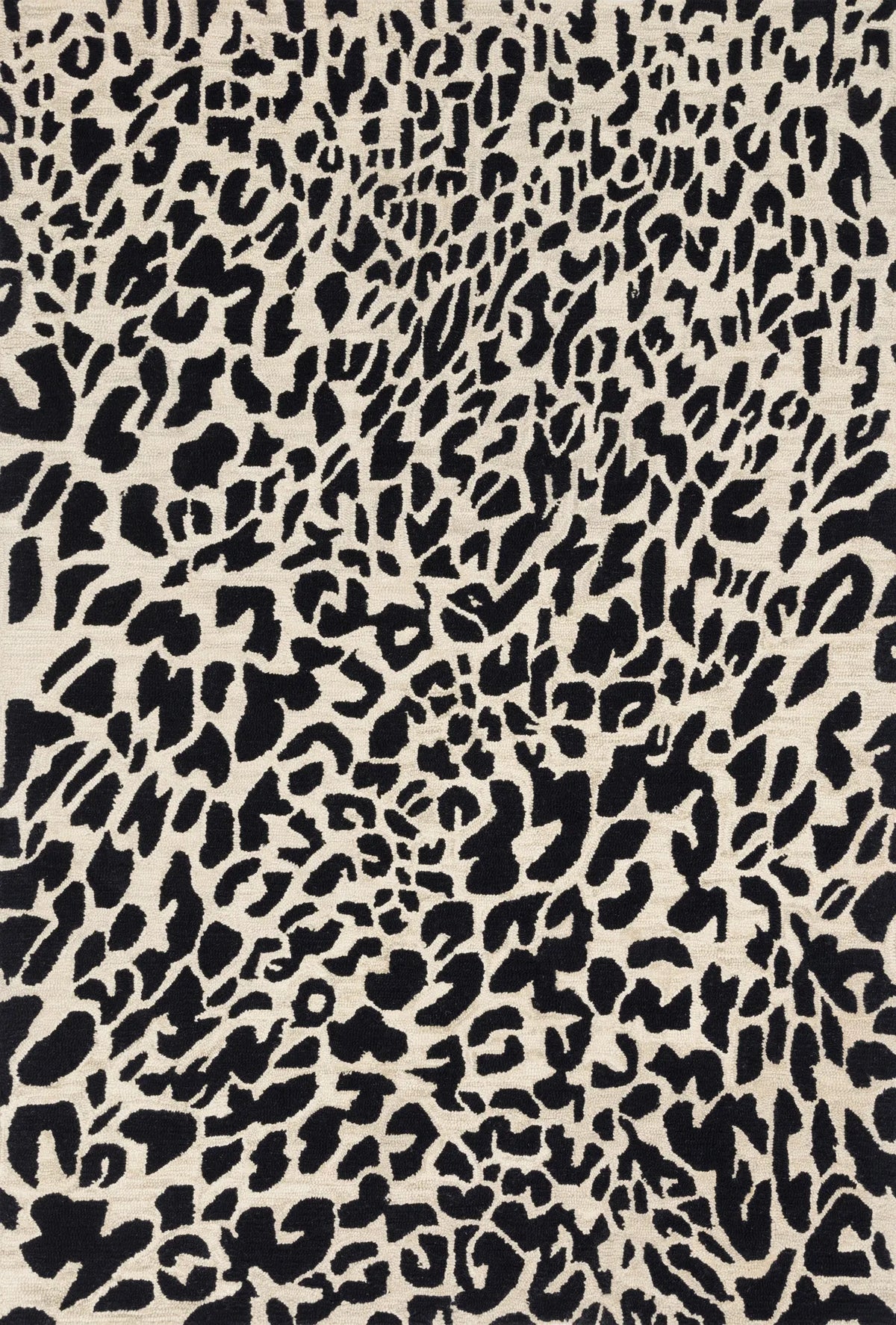 Loloi Masai Mas-02 Black / Ivory Rugs - main flat