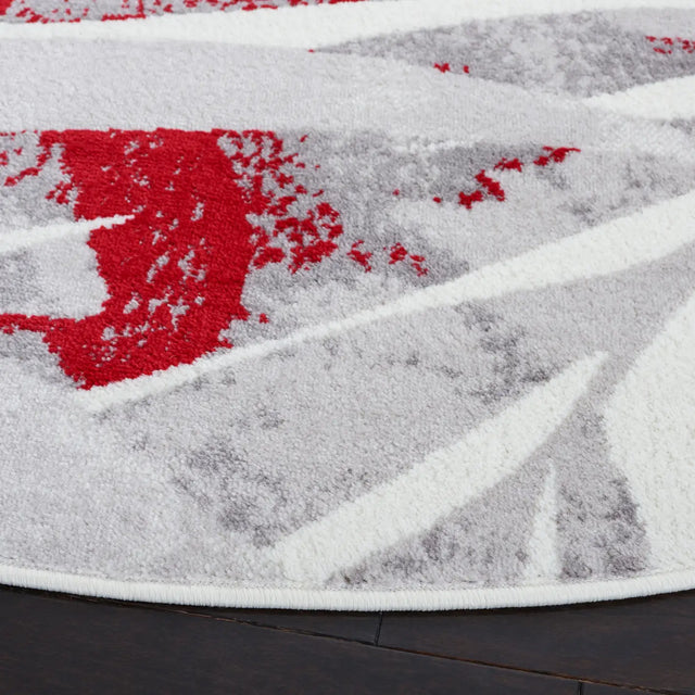 Safavieh Skyler 6'-7" x 6'-7" Rug in Grey / Red