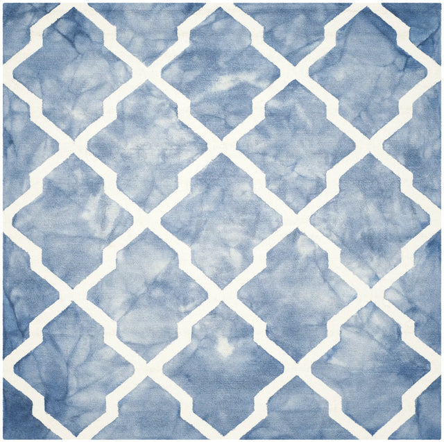 Safavieh Dip Dye 7'-0" x 7'-0" Rug in Blue / Ivory
